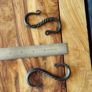 Hand forged S hooks - made in Canada