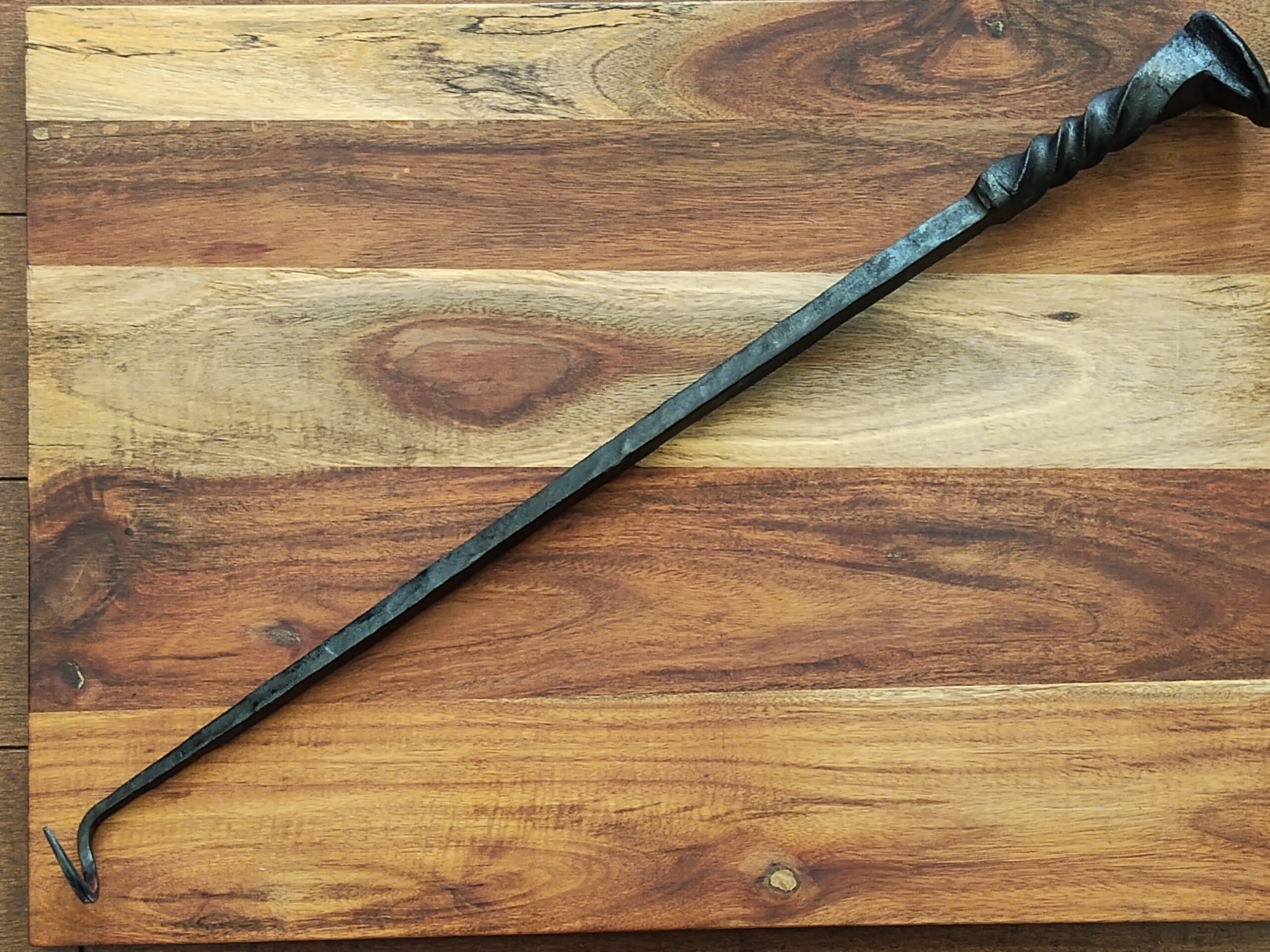 Hand forged BBQ meat flipper