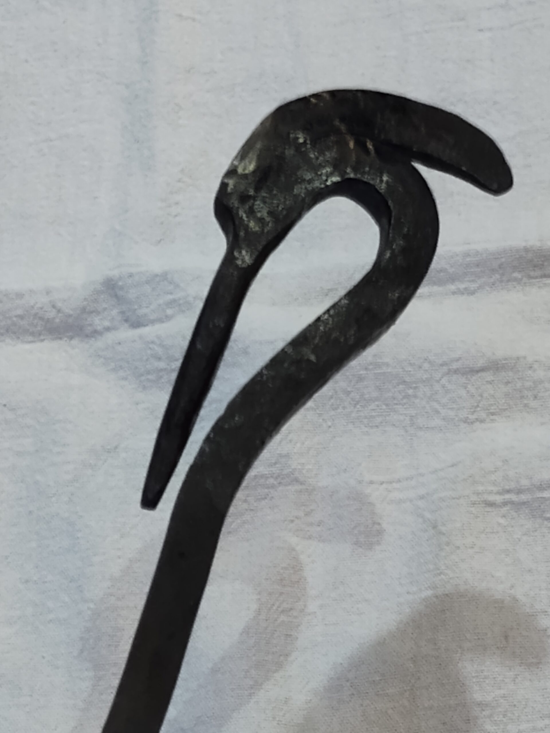 Heron Fire Poker - hand forged in Canada